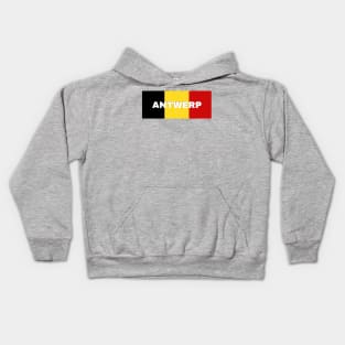 Antwerp City in Belgian Flag Kids Hoodie